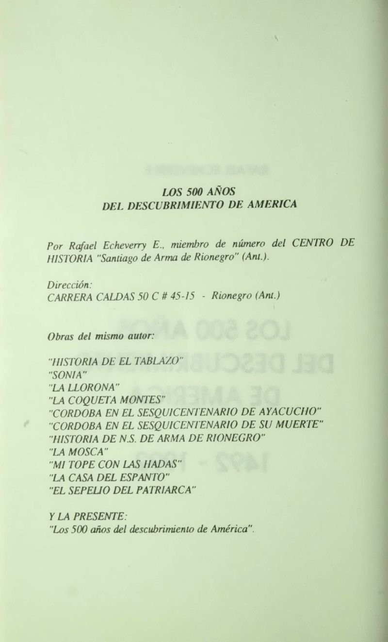 Pagina 6 de 500 Años del descubrimiento de América