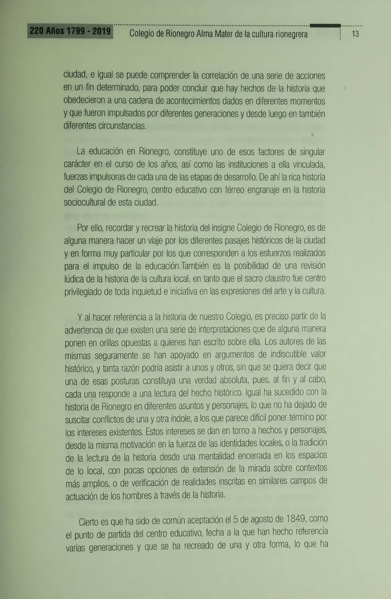 Pagina 15 de Colegio de Rionegro 1799 - 2019: Alma Máter de la Cultura de la Rionegrera