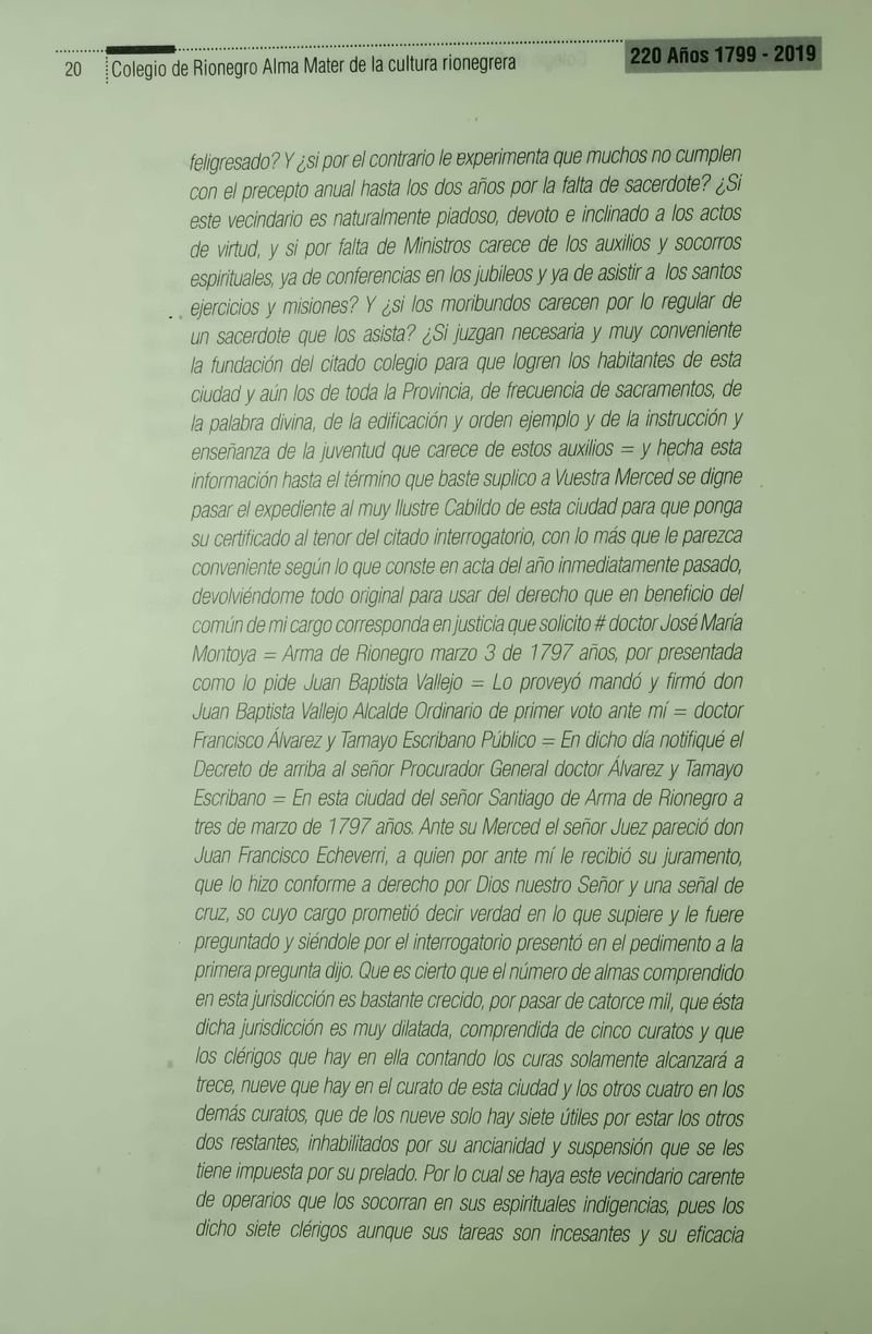 Pagina 22 de Colegio de Rionegro 1799 - 2019: Alma Máter de la Cultura de la Rionegrera
