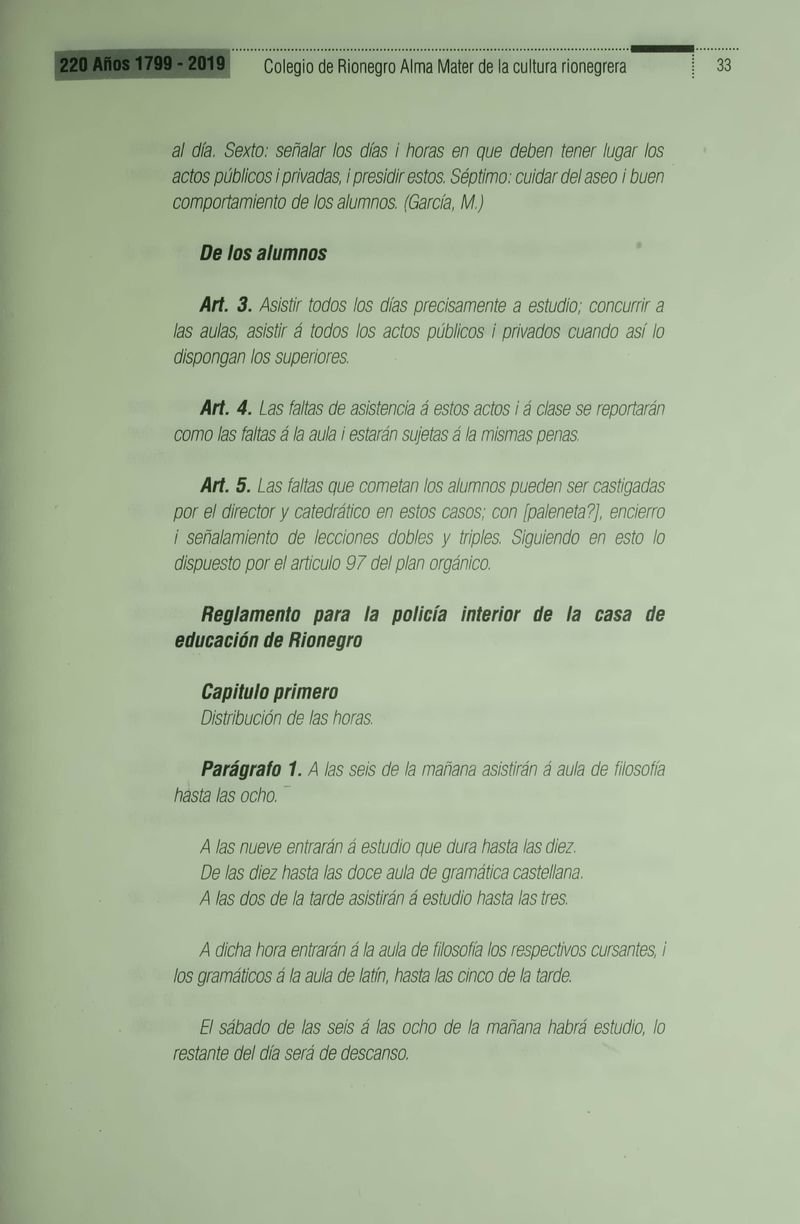 Pagina 36 de Colegio de Rionegro 1799 - 2019: Alma Máter de la Cultura de la Rionegrera