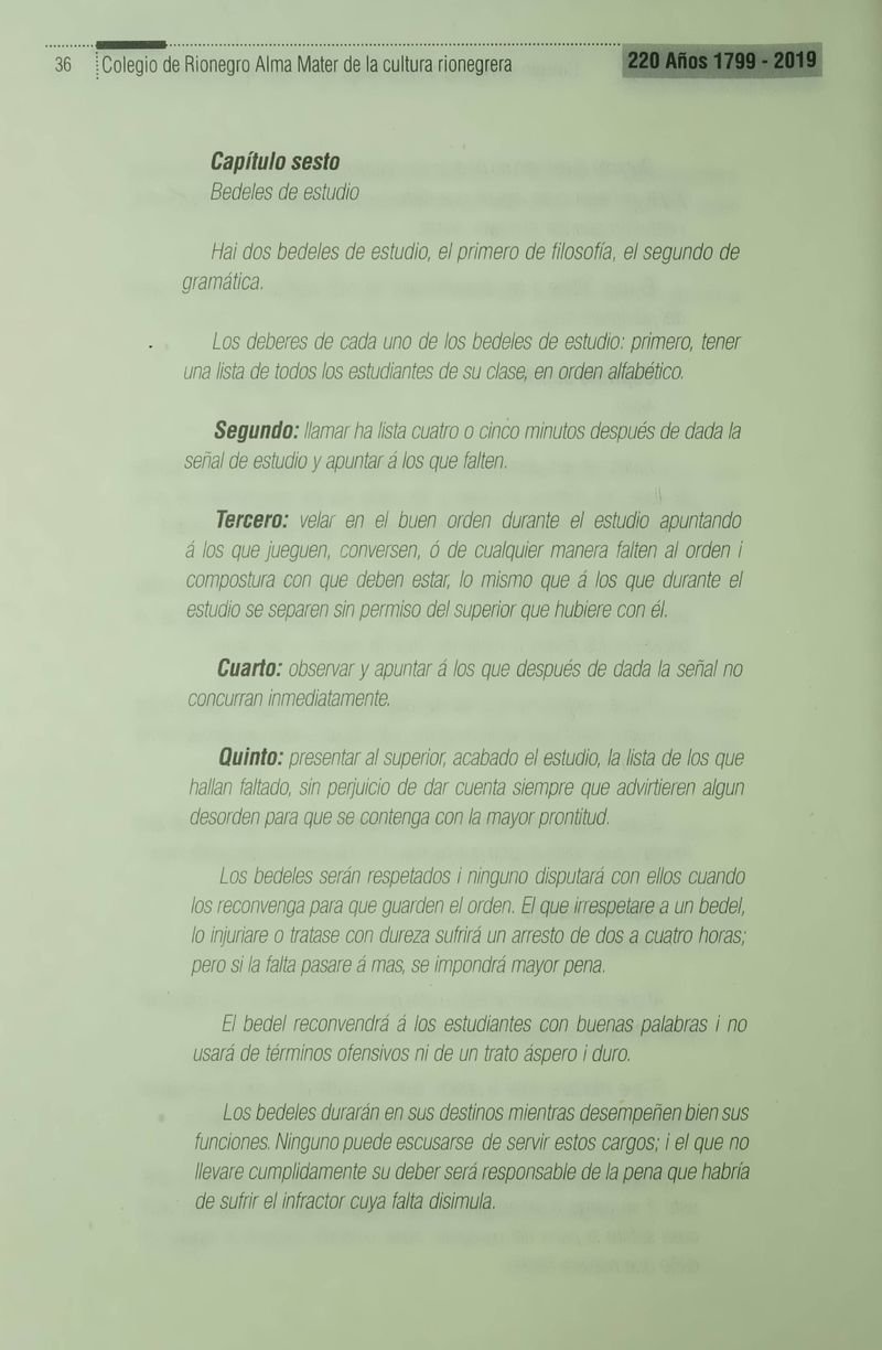 Pagina 39 de Colegio de Rionegro 1799 - 2019: Alma Máter de la Cultura de la Rionegrera
