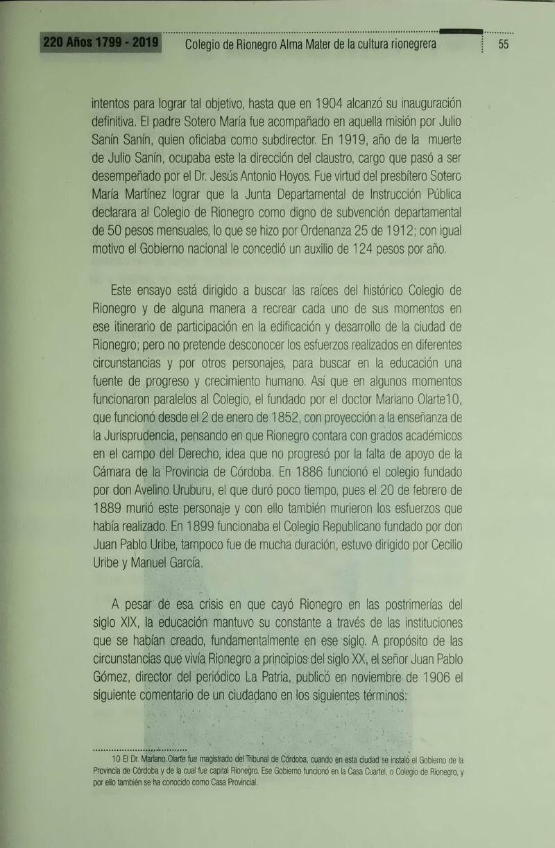 Pagina 58 de Colegio de Rionegro 1799 - 2019: Alma Máter de la Cultura de la Rionegrera