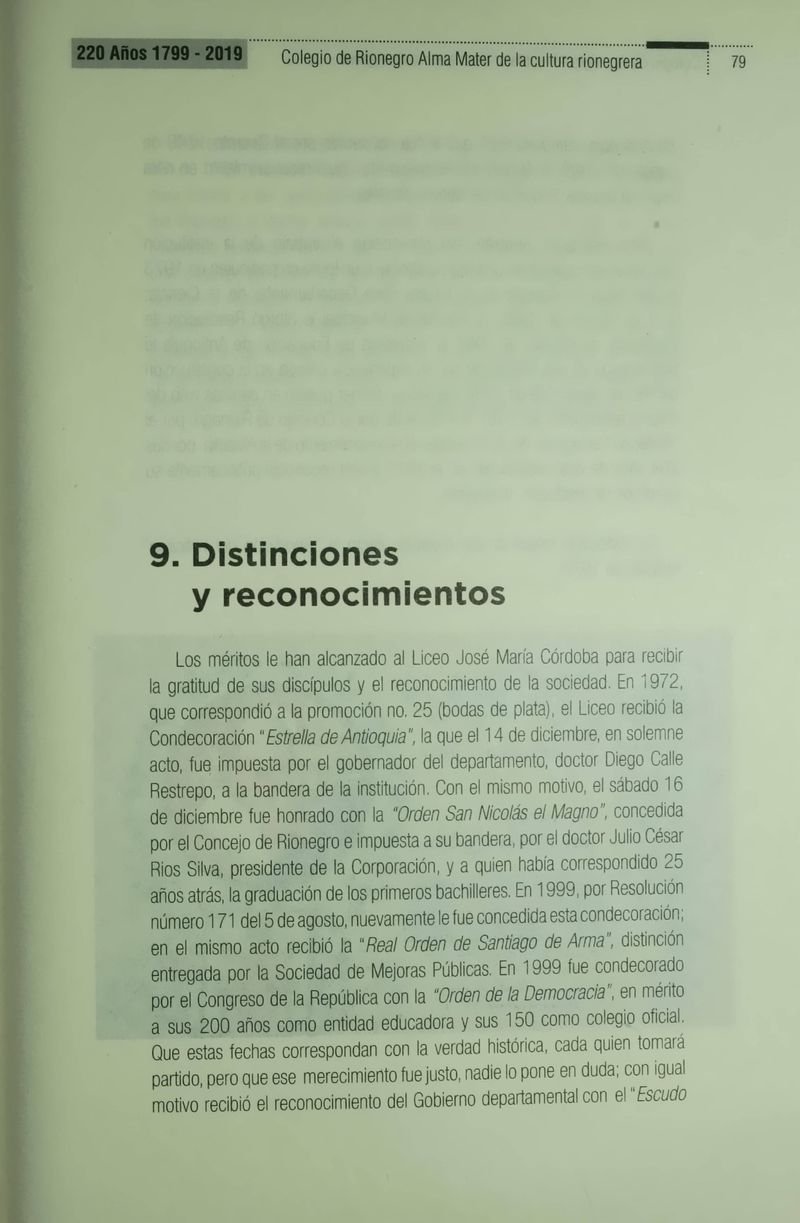 Pagina 82 de Colegio de Rionegro 1799 - 2019: Alma Máter de la Cultura de la Rionegrera