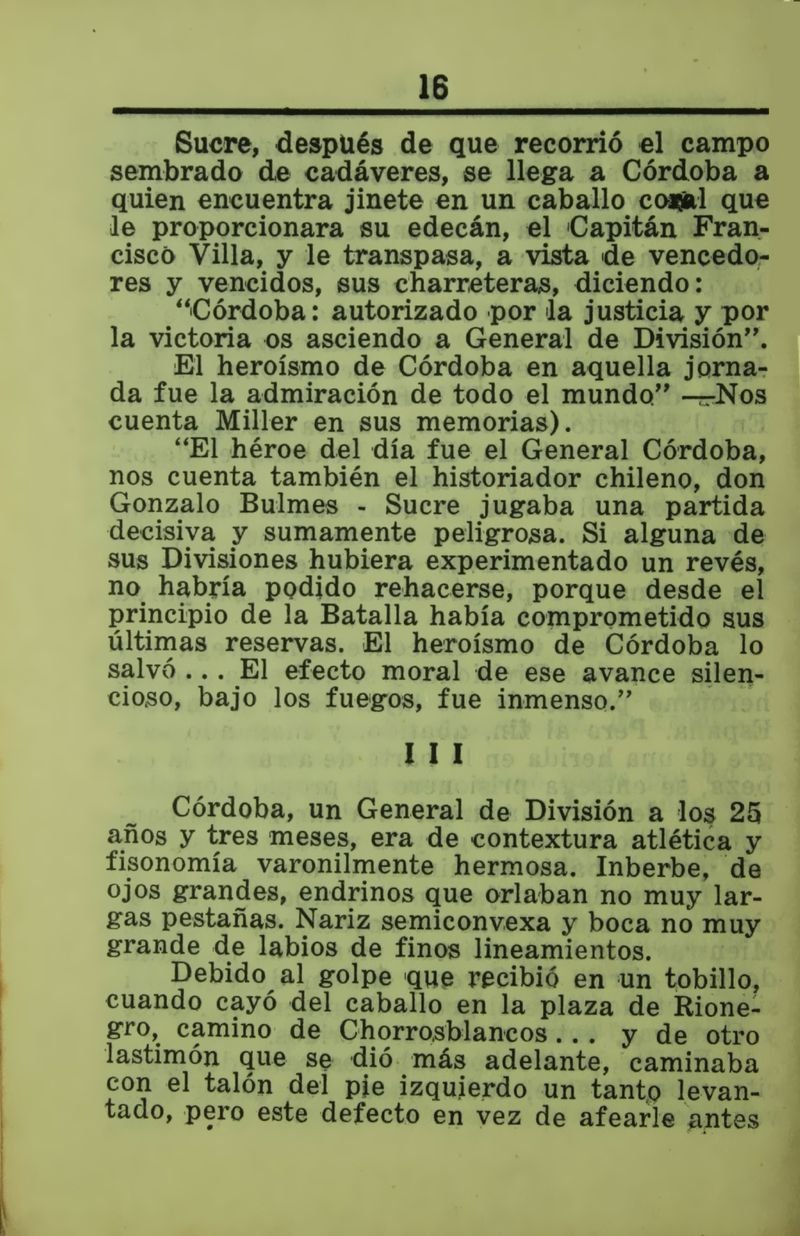 Pagina 16 de Cordova en el sesquicentenario de la batalla de Ayacucho