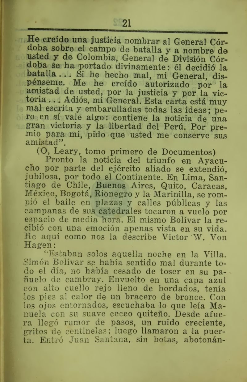 Pagina 21 de Cordova en el sesquicentenario de la batalla de Ayacucho