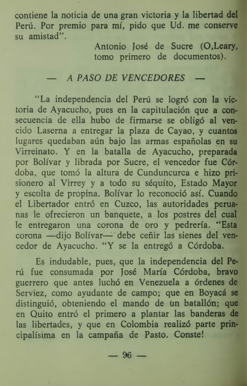 Pagina 100 de Córdova en el sesquicentenario de su muerte