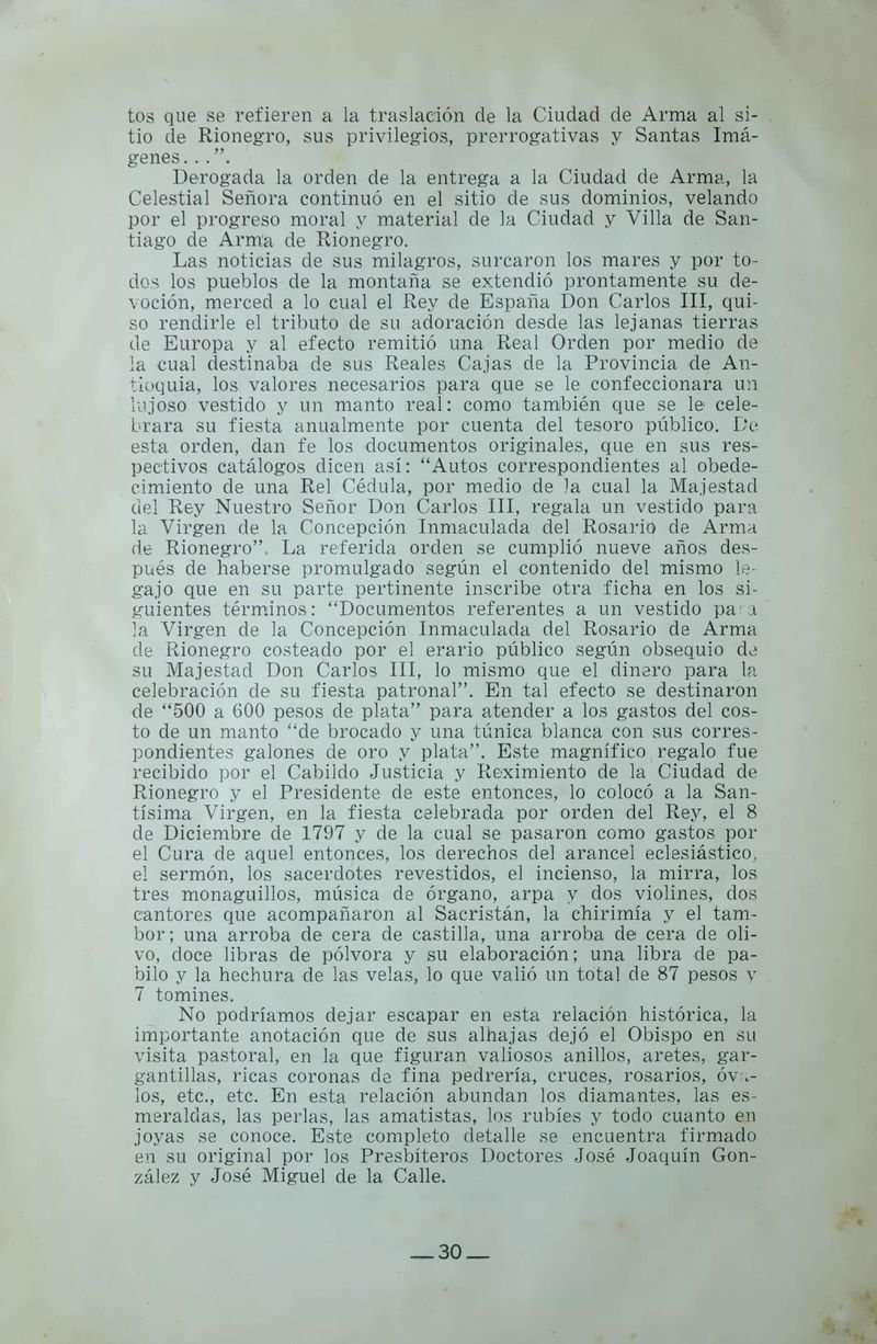 Pagina 32 de Juegos Florales de Rionegro con motivo de la coronación canónica de Nuestra Señora del Rosario de Arma