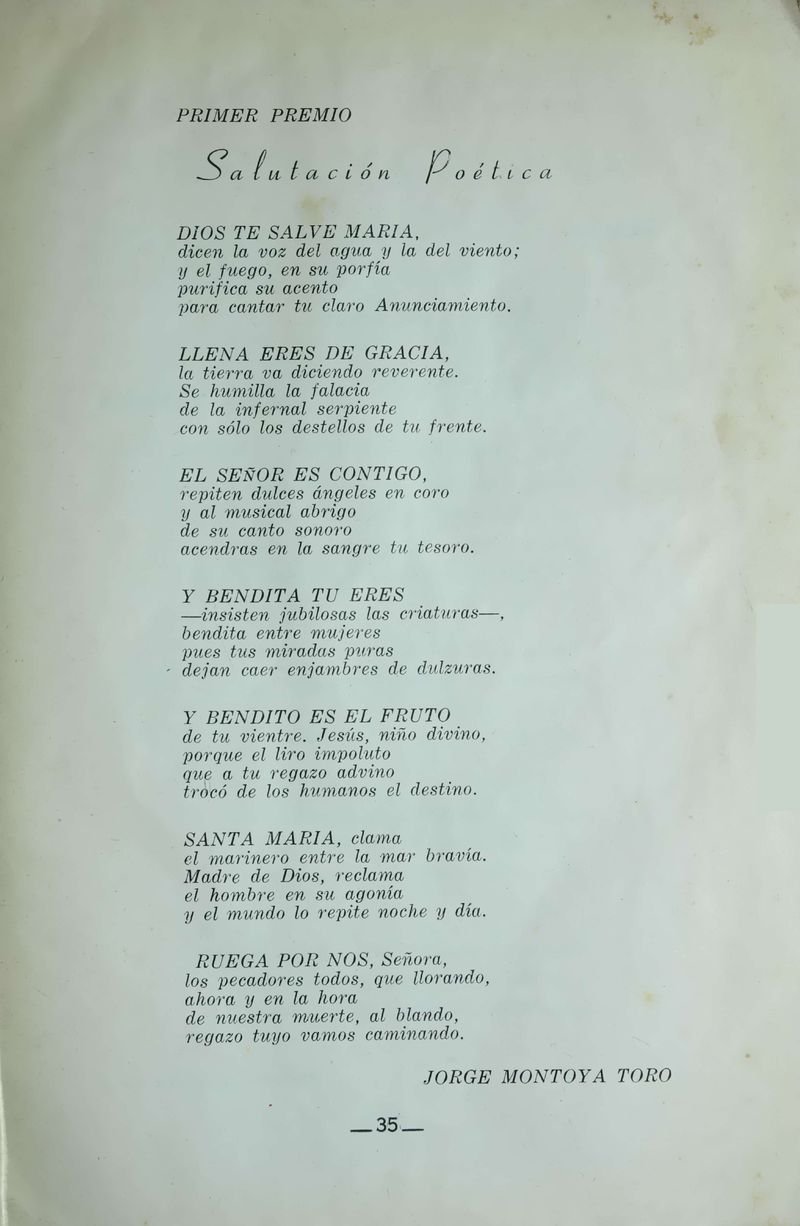 Pagina 37 de Juegos Florales de Rionegro con motivo de la coronación canónica de Nuestra Señora del Rosario de Arma