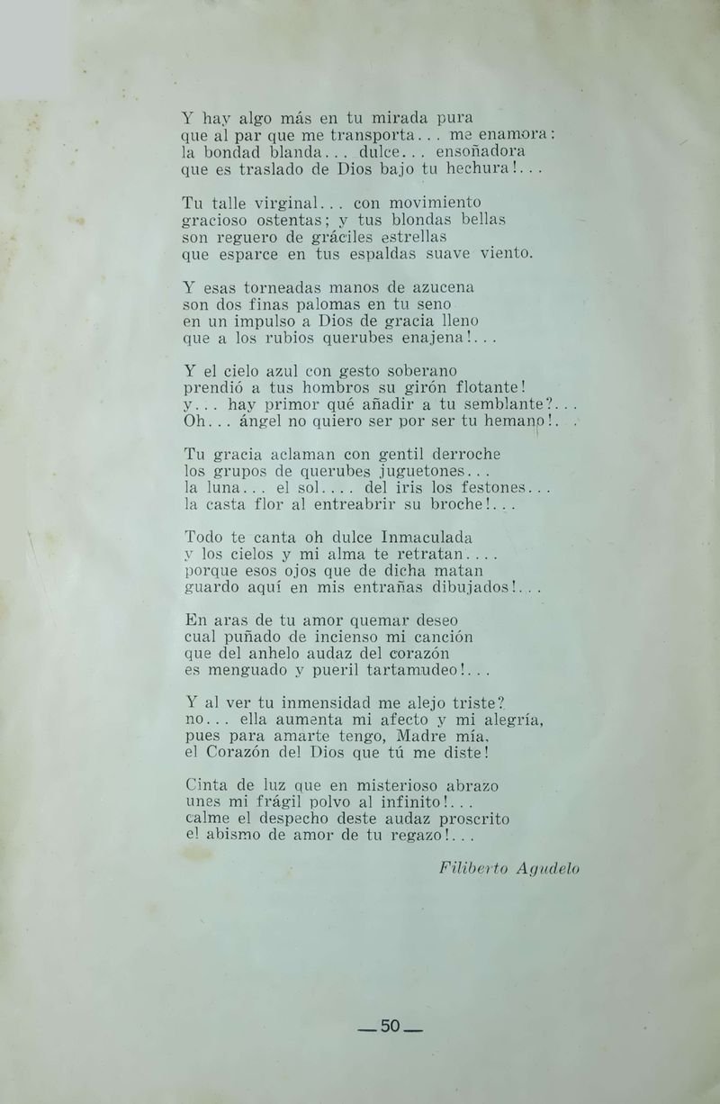 Pagina 52 de Juegos Florales de Rionegro con motivo de la coronación canónica de Nuestra Señora del Rosario de Arma