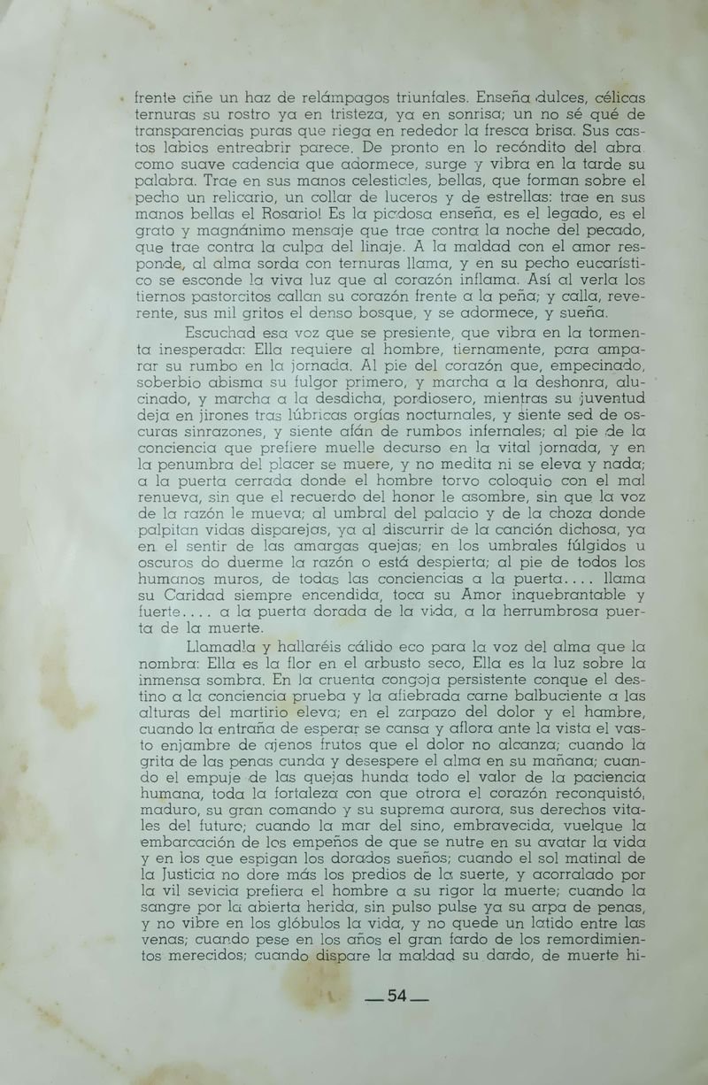Pagina 56 de Juegos Florales de Rionegro con motivo de la coronación canónica de Nuestra Señora del Rosario de Arma