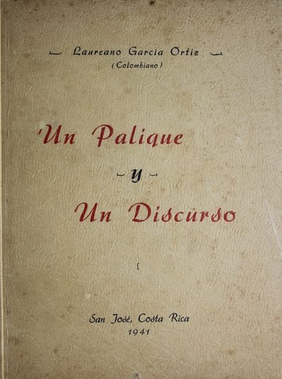Portada de Un Palique y un discurso